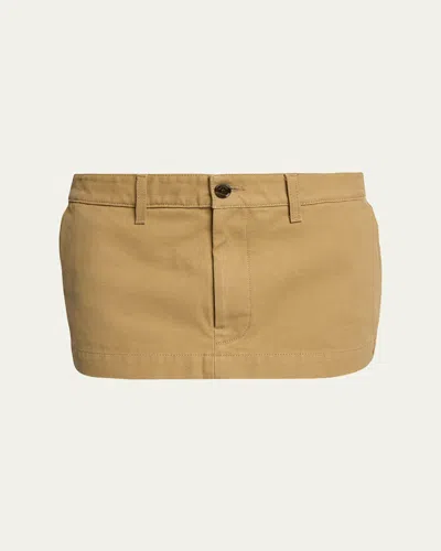 Balenciaga Cotton Canvas Mini Skirt In Sand