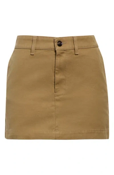 Balenciaga Denim Mini Skirt Front And Back Pockets In Brown