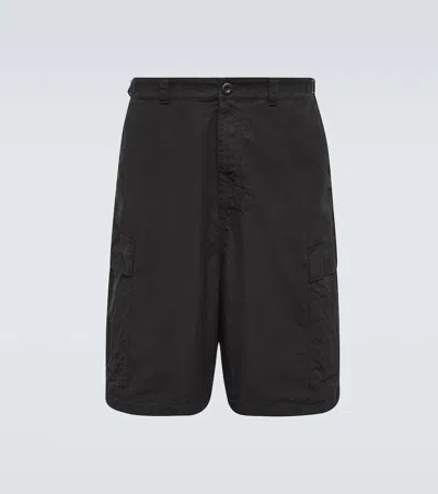Balenciaga Cotton Cargo Shorts In Black