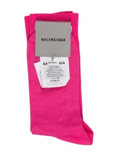 Pre-owned Balenciaga Cotton Classic Socks W/tags In Pink