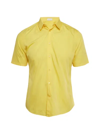Pre-owned Balenciaga Cotton Collar Shirt In Yellow