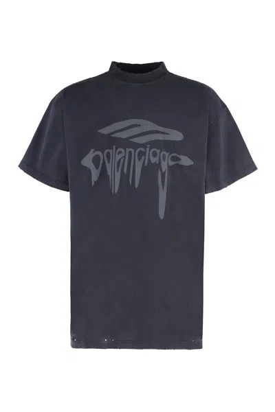BALENCIAGA COTTON CREW-NECK T-SHIRT