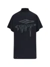 Balenciaga 3b Liquified Oversize T-shirt In Faded Wash Black