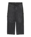 Balenciaga Cotton Cropped Cargo Trousers In Black