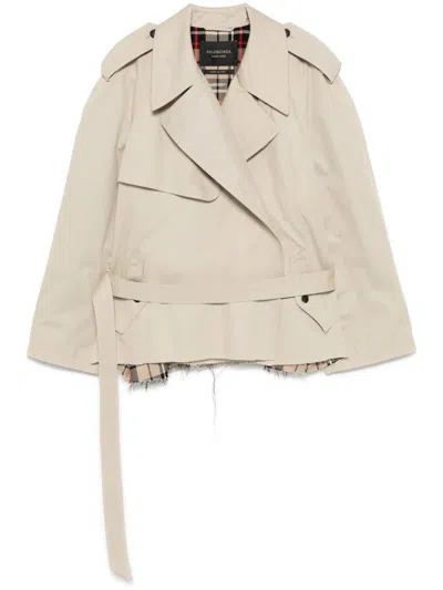 Balenciaga Cotton Cropped Trench Coat