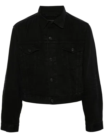 Balenciaga Denim Cotton Jacket In Black