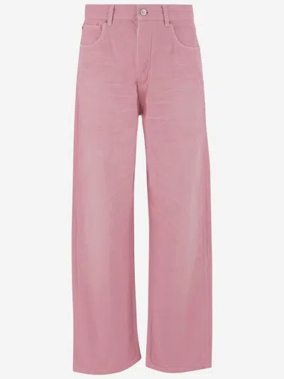 Balenciaga Cotton Denim Jeans In Pink