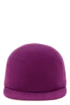 Balenciaga Purple Drill Solid Baseball Hat In Purple