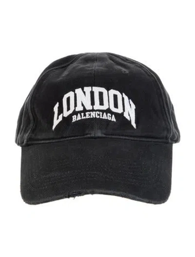 Pre-owned Balenciaga Cotton Embroidered Baseball Cap W/ Tags In Gray