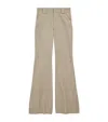 Balenciaga Cotton Flared Trousers In Red