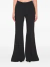 Balenciaga Women Black Fluid Viscose Flared Trousers In Black
