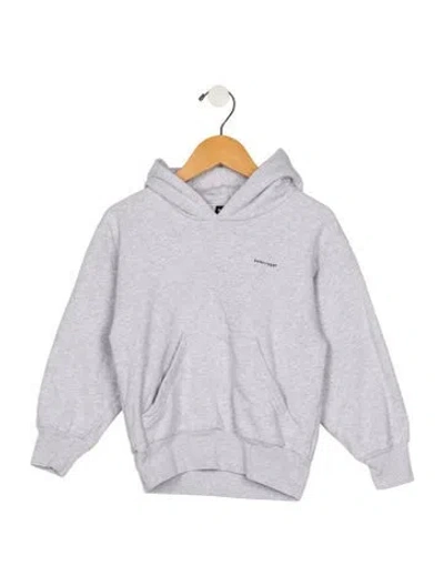 Pre-owned Balenciaga Babies' Cotton Grey Casual Pullover Hoodie In Gray