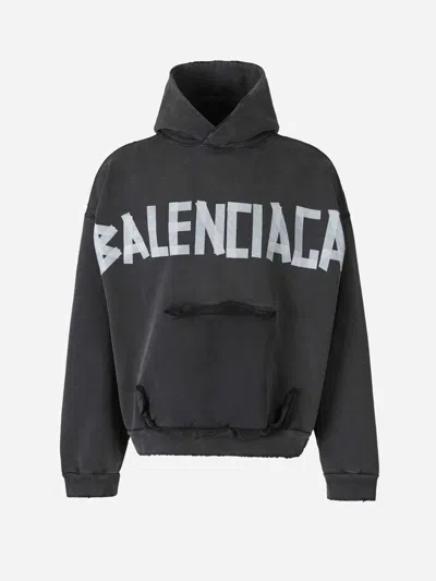 BALENCIAGA BALENCIAGA COTTON HOODED SWEATSHIRT
