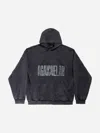 Balenciaga Logo-print Hoodie In Black & White