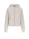 Balenciaga Logo Embroidery Hoodie Sweatshirt Gray In Neutral