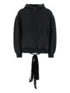 Balenciaga Flipped Uni Logo Embroidered Cotton Fleece Zip-up Hoodie