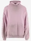 Balenciaga Stencil Medium Fit Hooded Sweatshirt In Light Pink