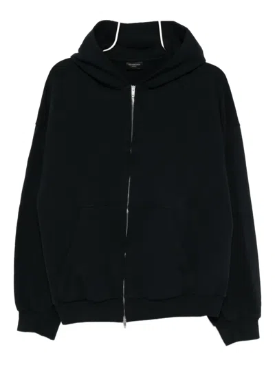 Balenciaga Cotton Hoody In Black