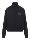 Balenciaga Womens Black Logo-embroidered Cotton-blend Track Jacket In Blue