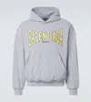 Balenciaga Cotton Jersey Hoodie In Grau