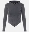 Balenciaga Cotton Jersey Hoodie In Gray