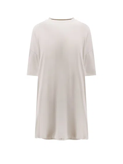 Balenciaga Cotton Jersey Semi Fitted Short Dress In White