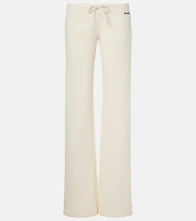 Balenciaga Cotton Logo Wide-leg Sweatpants In Multi