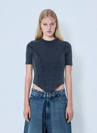 Balenciaga Cotton Jersey T-shirt In Blue