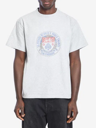 Balenciaga Cotton Jersey Tshirt In White