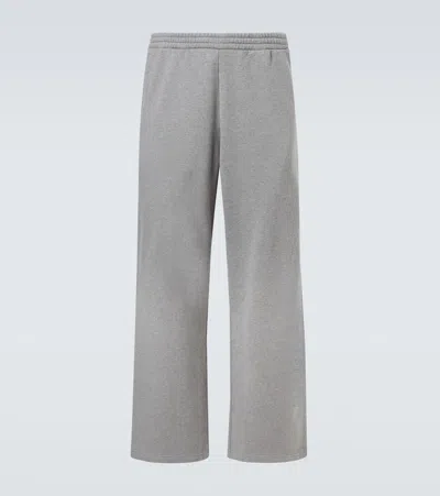 Balenciaga Cotton Jersey Wide-leg Sweatpants In Gray