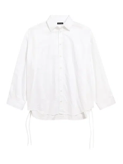 Balenciaga Cotton Oversized Shirt In White