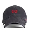 Balenciaga Logo Cotton Drill Baseball Cap In Black
