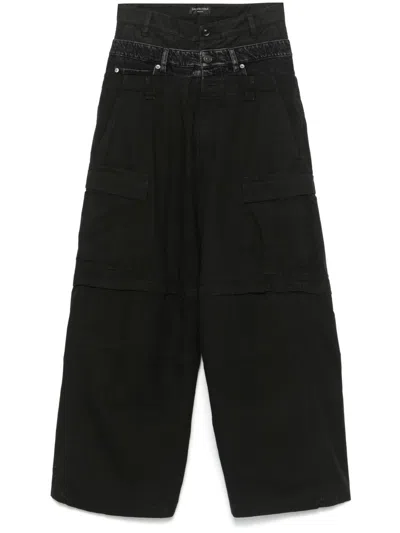 BALENCIAGA BALENCIAGA COTTON LAYERED CARGO TROUSERS
