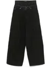 Balenciaga Men Cotton Layered Cargo Trousers In Black