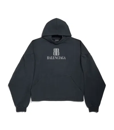 BALENCIAGA COTTON LOGO HOODIE