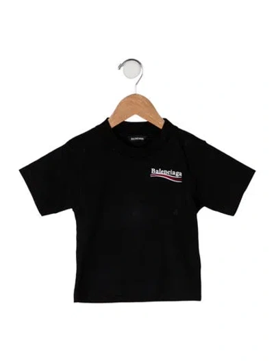 Pre-owned Balenciaga Babies' Cotton Logo T Shirt In Black