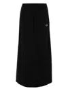 Balenciaga Cotton Long Skirt In Black