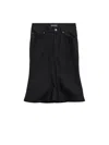 Balenciaga Flared Midi Skirt Featuring Five Pockets In Black