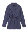 Balenciaga Cotton Mini Shirt Dress In Blue