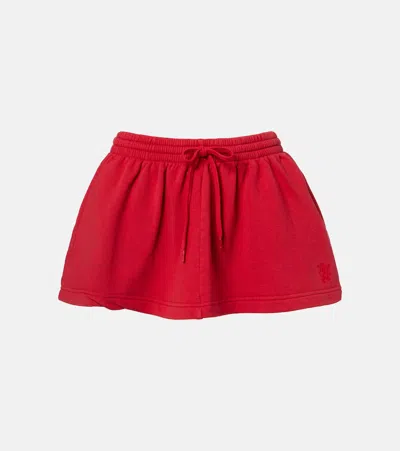 Balenciaga Cotton Miniskirt In Red