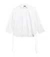 Balenciaga Oversized Button-front Shirt With Drawstring Hem In White
