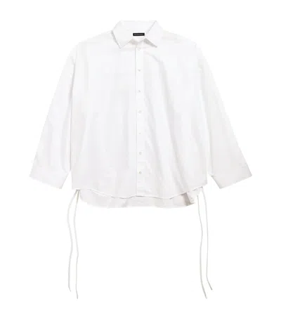 Balenciaga Cotton Oversized Shirt In White