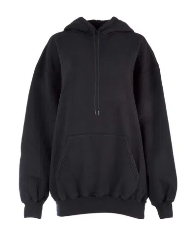 Balenciaga Cotton Oversized Sweatshirt In Black
