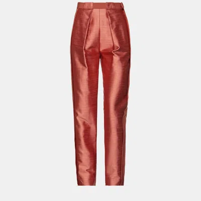 Pre-owned Balenciaga Cotton Pants 36 In Orange