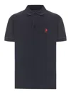 Balenciaga Cotton Piquet Polo Shirt With Lion Embroidery In Black