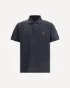Balenciaga Cotton Piquet Polo Shirt With Lion Embroidery In Black