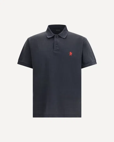 Balenciaga Cotton Polo Shirt In Black