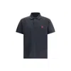 Balenciaga Cotton Piquet Polo Shirt With Lion Embroidery In Gray