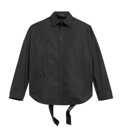 BALENCIAGA COTTON POPLIN LACE-UP SHIRT