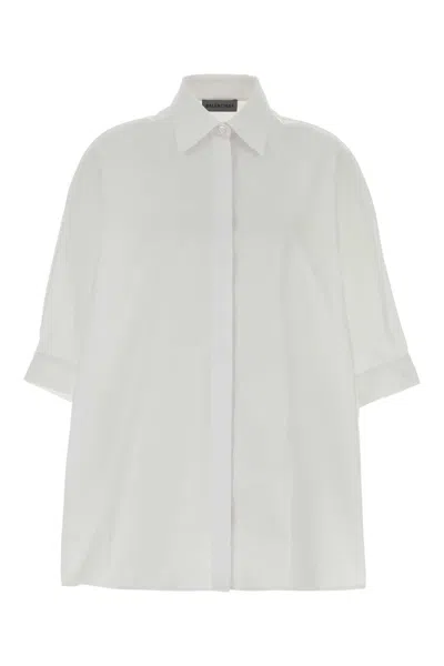 Balenciaga Cotton Poplin Oversize Shirt In White